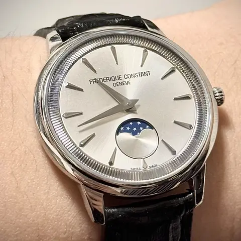 Frederique Constant(프레드릭 콘스탄트) Moneta (모네타) 문페이즈 실버 FC-206S3S6
