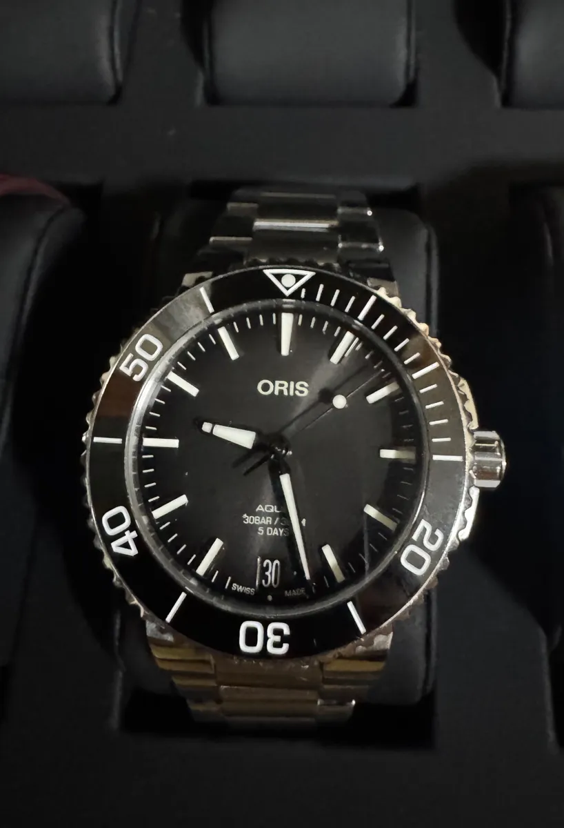 Oris(오리스) Aquis date 아퀴스 데이트 캘리버 400 01 400 7769 4154-07 8 22 09PEB
