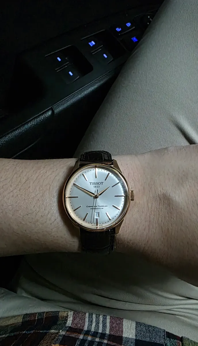 Tissot(티쏘) Chemin des Tourelles 슈망 데 뚜렐 파워매틱 80, 39MM 가죽시계 T139.807.36.031.00